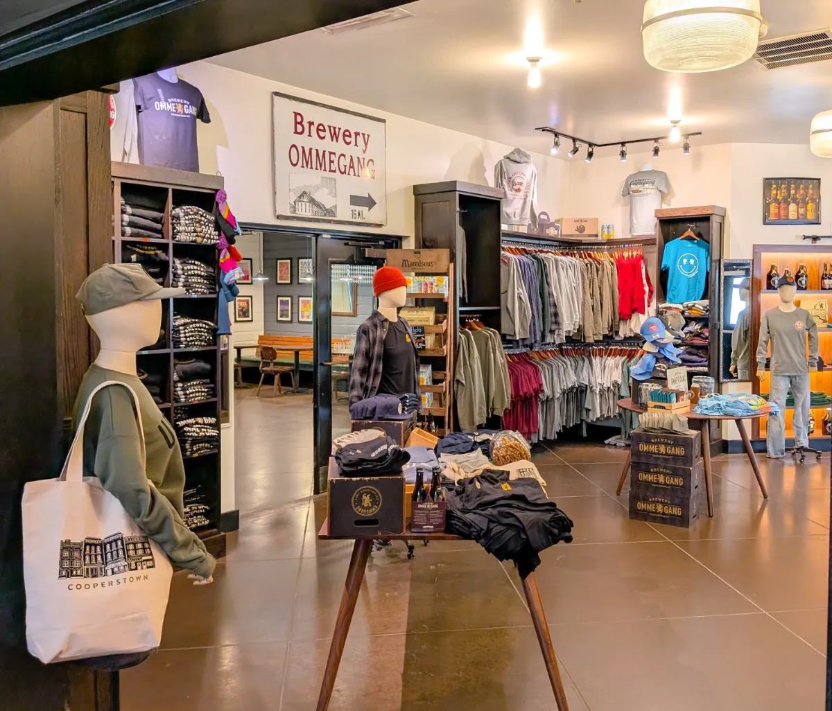 Inside the clothing mercantile