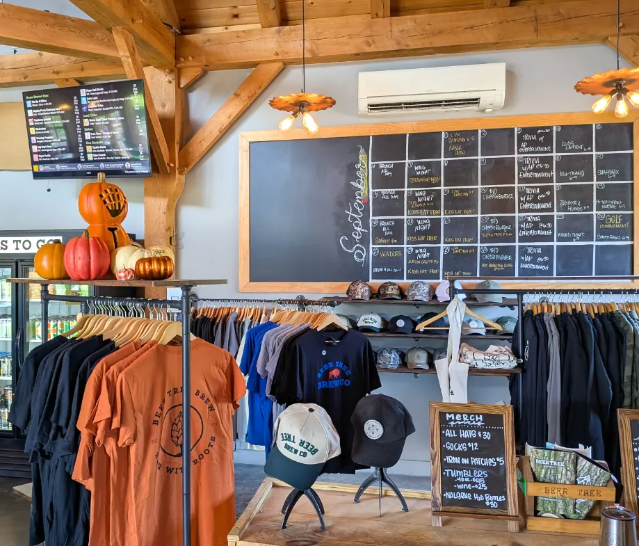 Merchandise and to-go cans